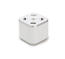 SMART USB station with 3 x USB + 1 x USB Fast Charge QC 3.0 + 1 x Type-C outputs - max. 9.6 A - max. 48 W - white | PSS6EUSB43  | 5410329747305