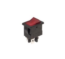 POWER ROCKER SWITCH 5A-250V DPST ON-OFF - WITH RED NEON LIGHT | R1944C  | 5410329269487