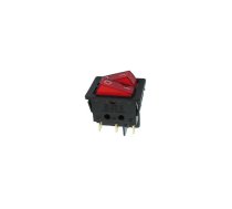 POWER ROCKER SWITCH 10A-250V DPST ON-OFF - WITH RED NEON LIGHT | R900  | 5410329269517