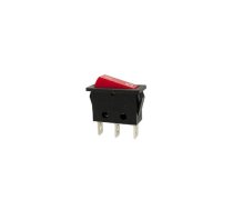 POWER ROCKER SWITCH 10A-250V SPST ON-OFF - WITH RED NEON LIGHT | R901A  | 5410329269708