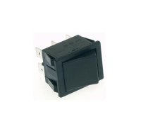 POWER ROCKER SWITCH 10A-250V DPDT ON-ON - BLACK CAP | R905B  | 5410329269593