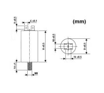 MOTOR RUN CAPACITOR 0.6µF / 450V | SUE0U6  | 5410329414290