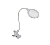 LED DESK LAMP WITH CLIP AND MAGNIFYING GLASS - 5 DIOPTRE - 6 W - 30 LEDS - WHITE | VTLLAMP10N  | 5410329647889