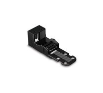 MOUNTING CARRIER - FOR 2-CONDUCTOR TERMINAL BLOCKS - 221 SERIES - 4 mm² - WITH SNAP-IN MOUNTING FOOT FOR HORIZONTAL MOUNTING - BLACK | WG221512B  | 5410329716011