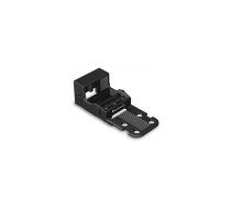 MOUNTING CARRIER - FOR 3-CONDUCTOR TERMINAL BLOCKS - 221 SERIES - 4 mm² - WITH SNAP-IN MOUNTING FOOT FOR HORIZONTAL MOUNTING - BLACK | WG221513B  | 5410329716035