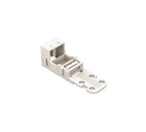 MOUNTING CARRIER - FOR 2-CONDUCTOR TERMINAL BLOCKS - 221 SERIES - 4 mm² - WITH SNAP-IN MOUNTING FOOT FOR VERTICAL MOUNTING - WHITE | WG221522  | 5410329716066