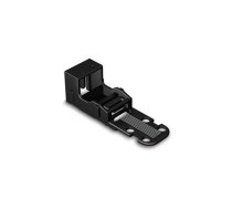 MOUNTING CARRIER - FOR 2-CONDUCTOR TERMINAL BLOCKS - 221 SERIES - 4 mm² - WITH SNAP-IN MOUNTING FOOT FOR VERTICAL MOUNTING - BLACK | WG221522B  | 5410329716073