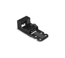 MOUNTING CARRIER - FOR 3-CONDUCTOR TERMINAL BLOCKS - 221 SERIES - 4 mm² - WITH SNAP-IN MOUNTING FOOT FOR VERTICAL MOUNTING - BLACK | WG221523B  | 5410329716097