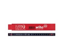 Wiha Folding ruler LongLife Plus Composite 2 m metric, 10 segments (37067) red/ black | 37067  | 4010995370671