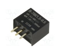 Converter: DC/DC; Uin: 4.5÷36V; Uout: 1.5VDC; Iout: 500mA; SIP3; THT | R-78K1.5-0.5  | R-78K1.5-0.5