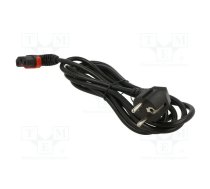 Cable; CEE 7/7 (E/F) plug angled,IEC C13 female 90°; 3m; black | SCHAFFNER-821110  | IL13P-L-EU1-H05-3100-300