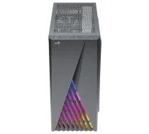 Aerocool DELTABKV1 ATX PC Case RGB Front Full Side Window 12cm Fan Black | AEROPGSDELTA-A-BK-V1 | 4711099472796 | OBUAEROBU0074