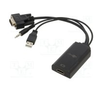 Converter; Features: works with FullHD, 1080p; black | VGA-HDMI-ADAP01  | 61259