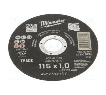 Cutting wheel; Ø: 115mm; Øhole: 22.2mm; Disc thick: 1mm; steel | MW-4932479577  | 4932479577