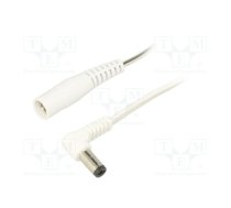 Cable; 2x0.5mm2; DC 5,5/2,5 plug,DC 5,5/2,5 socket; angled; 1.5m | A25-C25-T050-150WH  | A25-C25-T050-150WH