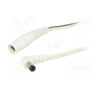Cable; 2x0.5mm2; DC 5,5/2,1 socket,DC 5,5/2,5 plug; angled; 1.5m | A25-C21-T050-150WH  | A25-C21-T050-150WH