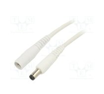 Cable; 1x1mm2; DC 5,5/2,5 plug,DC 5,5/2,5 socket; straight; 1.5m | P25-C25-C100-150WH  | P25-C25-C100-150WH
