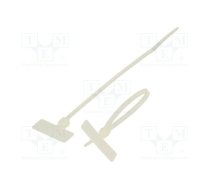 Cable tie; with label; L: 110mm; W: 2.5mm; polyamide; 80N; natural | MCV-110  | MCV-110