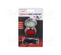 Torch: LED bike torch; 20lm,120lm; cable USB A plug-USB C plug | FBS0071  | FBS0071