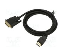 Cable; HDMI 1.3; DVI-D (18+1) plug,HDMI plug; 1.8m; black | ART-OEM-41  | KABHD OEM-41