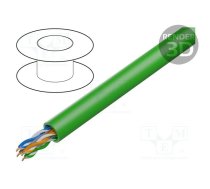 Wire; HELUKAT® 300,U/UTP; 4x2x24AWG; 6; solid; Cu; PE; green; 6.8mm | HELUKAT300-804766  | 804766