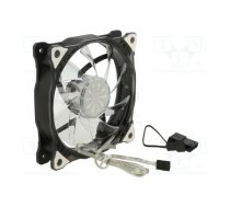 Fan: DC; axial; 12VDC; 120x120x25mm; 23.2dBA; slide bearing; white | AK-FN091-WH  | AK-FN091-WH