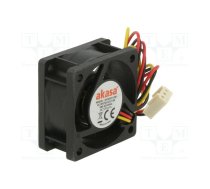 Fan: DC; axial; 12VDC; 40x40x20mm; 25dBA; EBR; 5000rpm; 2.82mmH2O | AK-4020MS  | AK-4020MS