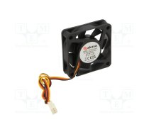 Fan: DC; axial; 12VDC; 60x60x15mm; 32.7dBA; EBR; 4300rpm; 2.55mmH2O | AK-6015MS  | AK-6015MS