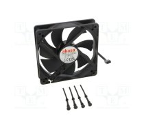 Fan: DC; axial; 12VDC; 120x120x25mm; 32dBA; HDB; 600÷1600rpm; black | AK-FN120  | AK-FN120