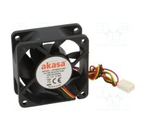 Fan: DC; axial; 12VDC; 60x60x25mm; 21.79dBA; EBR; 3000rpm; 2.57mmH2O | AK-6025MS  | AK-6025MS