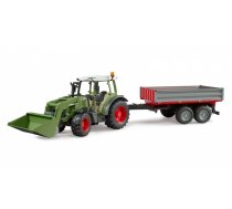 BRUDER 1:16 traktors Fendt Vario 211 ar frontālo iekrāvēju un piekabi, 02182 | 4080202-2695  | 4001702021825