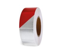 Honeycomb reflective tape 5cm x 5m - Red/White | PT-RFH5X5RW  | 5410329757786