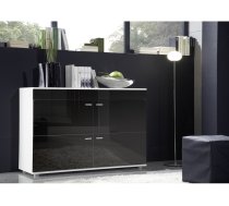 Cama sideboard LOGO II NIGHT 120/42/78 black/black gloss | KLOGOII CZ/CZ  | 5903815002502 | KOYCMMZPM0115