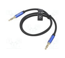 Cable; Jack 3.5mm 3pin plug,both sides; 0.5m; black | BAXLD | BAXLD