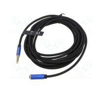 Cable; Jack 3.5mm 4pin socket,Jack 3,5mm 4pin plug; 0.5m; black | BHCLD | BHCLD