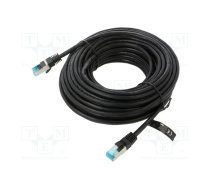 Patch cord; F/UTP; 5e; stranded; Cu; PVC; black; 15m; 26AWG | VAP-B05-B1500  | VAP-B05-B1500