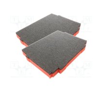 Foam insert; graphite-red; 386x286x40mm; 2pcs. | LF-AR-MAKITA  | LF-AR-MAKITA