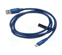 Cable; USB 2.0; USB A plug,USB B micro plug; nickel plated; 1m | COLLF | COLLF
