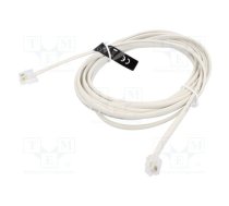 Cable: telephone; RJ11 plug,both sides; Len: 3m; white; Core: Cu | IQBWI  | IQBWI