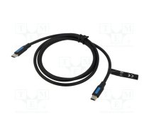 Cable; USB 2.0; USB B mini plug,USB C plug; nickel plated; 0.5m | COWBD | COWBD