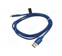 Cable; USB 2.0; USB A plug,USB C plug; nickel plated; 1m; PVC | COKLF | COKLF