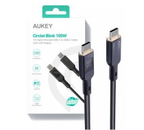 USB-C to USB-C Cable Aukey CB-MCC102, 100W, 1.8m (black) | CB-MCC102 Black  | 689323785353 | 067151