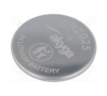 Battery: lithium; CR2025,coin; 3V; 150mAh; non-rechargeable | BAT-CR2025/A  | AKY1074