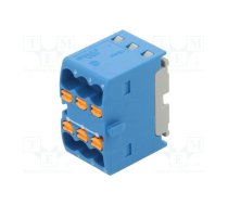 Splice terminal: distribution block; 1.5mm2; ways: 1; terminals: 6 | PTFIX6X1.5BU  | 3002761