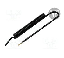 Wire: coiled; 5x0.15mm2; unshielded; PUR; black; 300V; 0.1m; 0.4m | SPT00064C  | SPT00064C