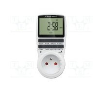 Programmable time switch; 16A; 135x60x75mm; 3.68kW; 50÷60Hz | QOLTEC-50628  | 50628