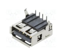 Connector: USB B; socket; THT; PIN: 4; angled 90°; USB 2.0 | SS-52100-001  | SS-52100-001