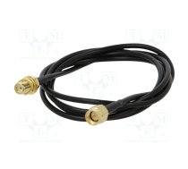 Cable; 50Ω; 3m; SMA male,SMA female; black; straight | SMA-04-3.0  | SMA-SMF/OTK/3