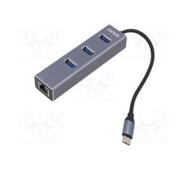 Hub USB; RJ45 socket,USB A socket x3,USB C plug; USB 3.1; PnP | SAVAK-57  | SAVAK-57