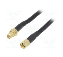 Cable; 50Ω; 3m; RP-SMA male,RP-SMA female; black; straight | SMA-M/F-OTK3  | SMA-M/F-OTK3